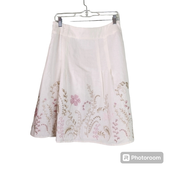 Dress Barn Linen Blend Skirt A-line sz 14 - Picture 2 of 5